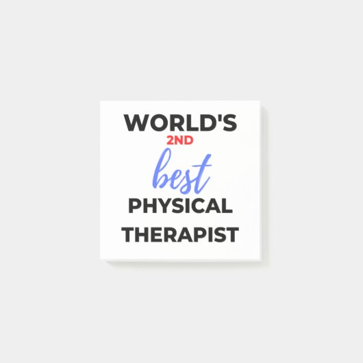 De tweede beste fysieke therapist ter wereld 2 post-it® notes (Voorkant)