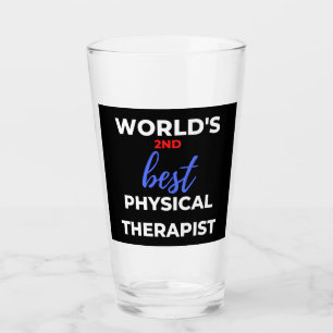 De tweede beste fysiotherapeut ter wereld glas