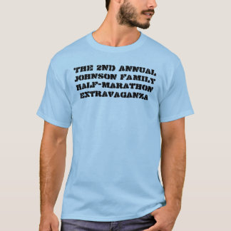 De tweede jaarlijkseJohnson FamilyHalf-MarathonExt T-shirt