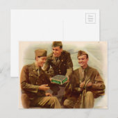 De Tweede Wereldoorlog van 1940 en soldaten met sn Briefkaart (Voorkant / Achterkant)