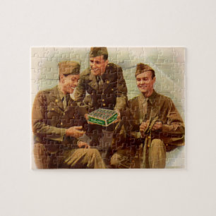 De Tweede Wereldoorlog van 1940 en soldaten met sn Legpuzzel