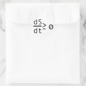 De tweede wet van de thermodynamica ronde sticker (Tas)