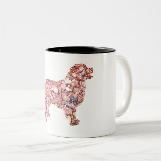 De Tweekleurige Mok van de labrador (Voorkant rechts)