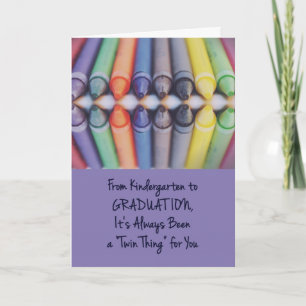 De tweeling Gelukwensen van Afstuderen, een Kaart