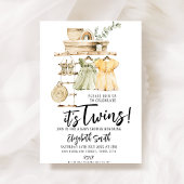 De tweeling meisjes Boho Baby shower Kaart