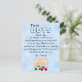 De TweelingJongens van het baby shower Briefkaart (Staand voorkant)