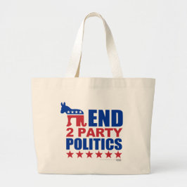 De TweepartijenPolitiek van het eind Grote Tote Bag