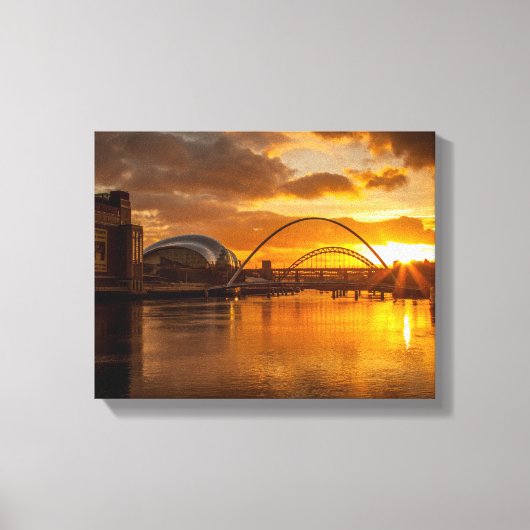 De Tyne bij Sunset Canvas Afdruk (Voorkant)