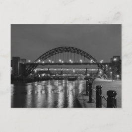 De Tyne Bridges 's nachts Briefkaart