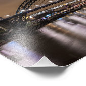 De Tyne Bridges 's nachts Foto Afdruk (Hoek)
