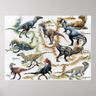 De Tyrannosauroid Familieboom Print