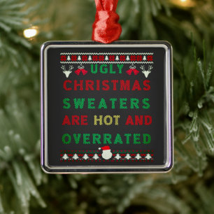 De Ugandee kerstzweten zijn warm en overbelast Metalen Ornament