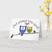 De uil houdt van u, het leuke Art. altijd van Kaart (Gele Bloem)