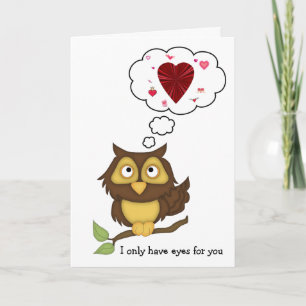 De uil-Leuke Harten van Valentijn Feestdagen Kaart