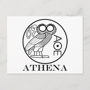 De uil van Athena tetradrachm (de Doopvont van Briefkaart
