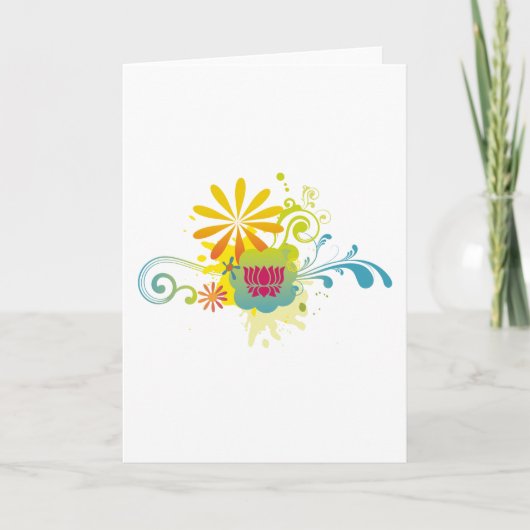 De Uitbarsting van de Kleur van de Bloem van Lotus Kaart (Voorkant)