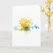 De Uitbarsting van de Kleur van de Bloem van Lotus Kaart (Gele Bloem)