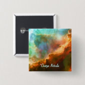 De uitgebreide regio Omega Nebula Vierkante Button 5,1 Cm (Voorkant /achterkant)