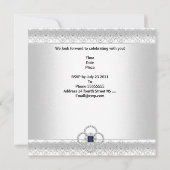 De uitnodiging allen veroorzaakt Wit Blauw (Achterkant)