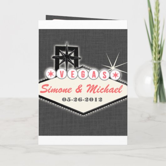 De Uitnodiging of bewaren-de-Datum LAS VEGAS van (Achterkant)