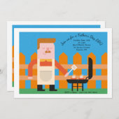 De Uitnodiging van Barbecuing van het man (Voorkant / Achterkant)