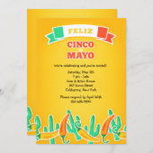 De Uitnodiging van Cinco DE Mayo van Feliz (Voorkant / Achterkant)
