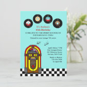 De uitnodiging van de 45-jarige verjaardag (Staand voorkant)