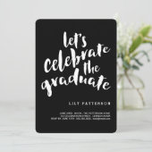 De uitnodiging van de Afstuderen Graduation Party (Staand voorkant)