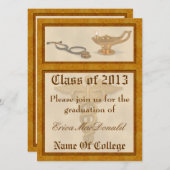 De Uitnodiging van de Afstuderen van de verzorging (Voorkant / Achterkant)