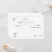 De uitnodiging van de Birthday Cake van de ingenie (Voorkant / Achterkant in situ)