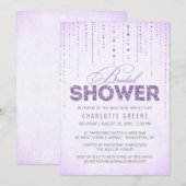 De Uitnodiging van de Bridal van de Glitter van he (Voorkant / Achterkant)