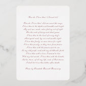 De Uitnodiging van de bruiloft - Art Nieuw met Gee (Achterkant)