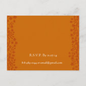 De Uitnodiging van de bruiloft Deep Oranje Zwemele (Achterkant)