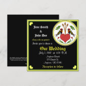 De Uitnodiging van de bruiloft - Lang, Happy Relat (Voorkant / Achterkant)