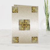 De uitnodiging van de bruiloft met ontvangstmenu (Achterkant)