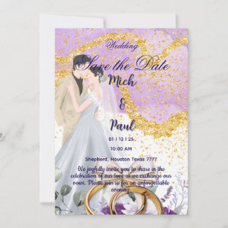 De Uitnodiging van de bruiloft sparen de Datum