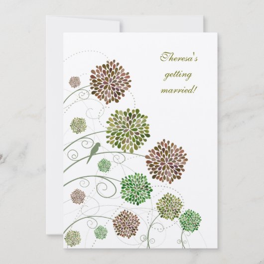 De Uitnodiging van de Douane van de Dahlia van de (Voorkant)