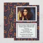 De Uitnodiging van de Foto van de Kaarsen van (Voorkant / Achterkant)