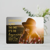 De uitnodiging van de Foto van het Afstuderen van  (Staand Voorkant)