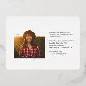 De uitnodiging van de Foto van het Afstuderen van  (Achterkant)