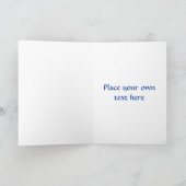 De Uitnodiging van de kaart: Blauwe Pauw (Binnen)