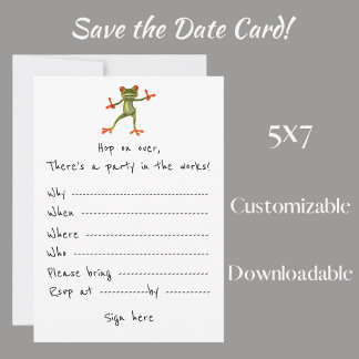 De uitnodiging van de partij: Kikker nodigt je uit