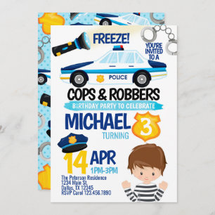 De Uitnodiging van de Partij van Cops en Robbers B