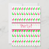 De Uitnodiging van de Partij van Flamingo - Roze e (Achterkant)