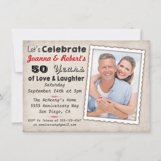 De Uitnodiging van de Partij van het Jubileum van (Voorkant)