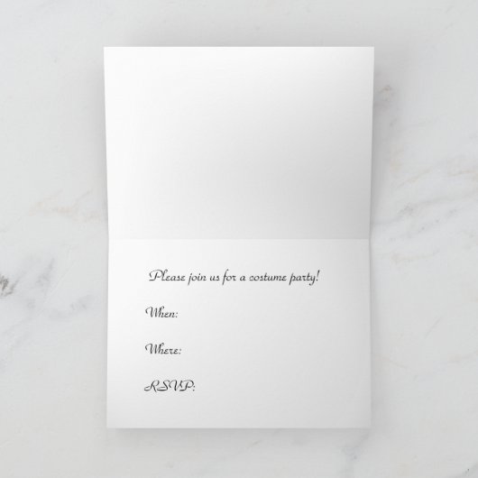 De Uitnodiging van de Partij van het kostuum (Binnen)