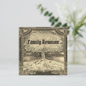 De  uitnodiging van de Reunion van de Familie (Staand voorkant)