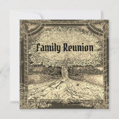 De  uitnodiging van de Reunion van de Familie (Voorkant)