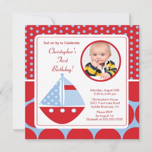 De Uitnodiging van de Verjaardag van de Foto van (Voorkant)