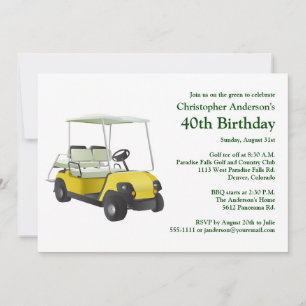 De Uitnodiging van de Verjaardag van Golfing